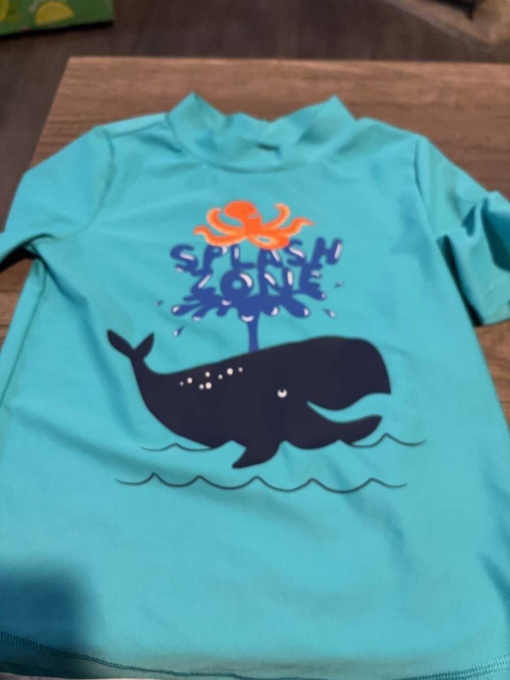 Just One You Made By Carter's Whale Graphic Rash Guard Swim Shirt 5T